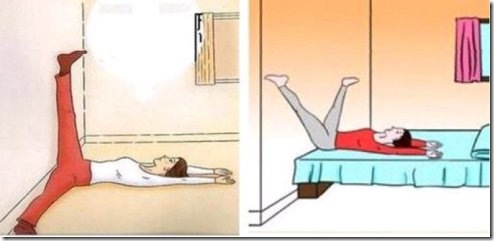 卧位横位拉筋法